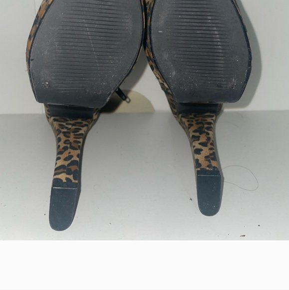 Leopard pattern heels chunky platform y2k booties mobster wife boots mafia wife - Picture 6 of 7